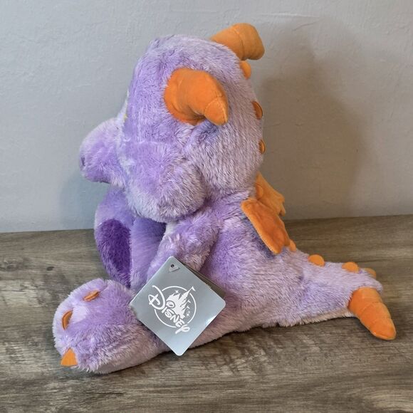 New Disney Parks Plush Exclusive Epcot Mascot FIGMENT Dragon Big Feet 12” - Picture 4 of 10